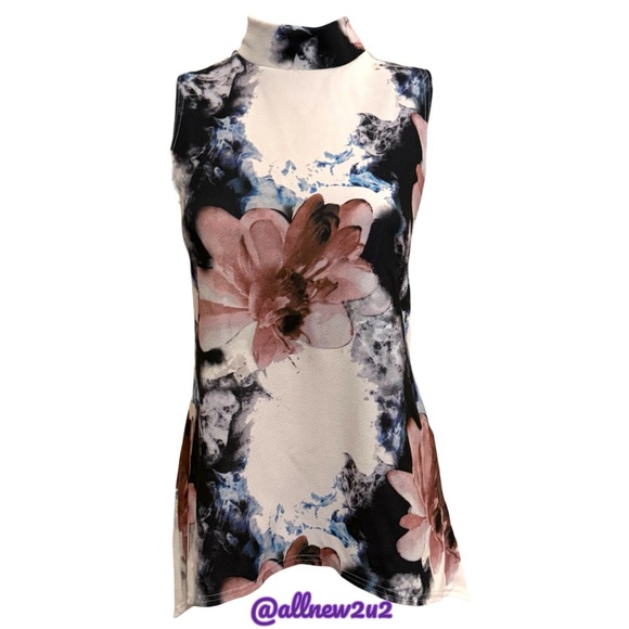 Tops - Parisian Collection Vintage Floral Sleeveless Women's Top Size 14